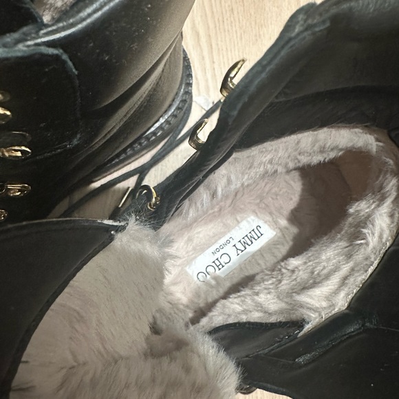 Jimmy Choo combat boots - with faux shearling fur interior lining (size 37) - Picture 5 of 5